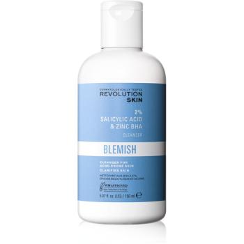 Revolution Skincare Blemish 2% Salicylic Acid & Zinc BHA złuszczająca emulsja oczyszczająca do skóry z problemami 150 ml