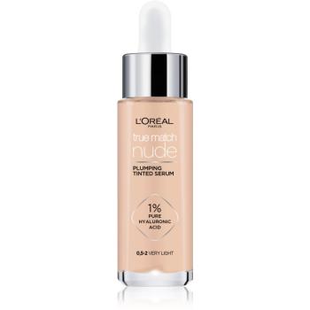 L’Oréal Paris True Match Nude Plumping Tinted Serum serum do ujednolicenia kolorytu skóry odcień 0.5-2 Very Light 30 ml
