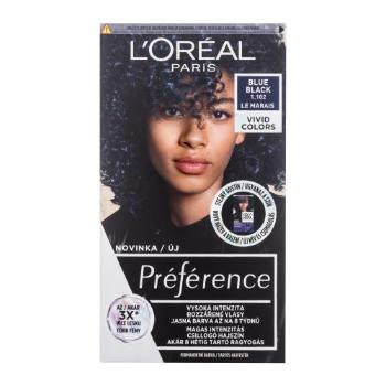 L'Oréal Paris Préférence Vivid Colors 60 ml farba do włosów dla kobiet Uszkodzone pudełko 1,102 Blue Black