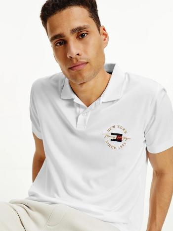 Tommy Hilfiger Icon Logo Interlock Polo Koszulka Biały