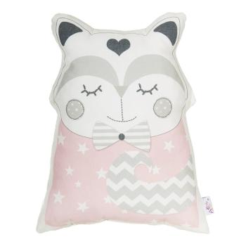 Różowa poduszka dziecięca z domieszką bawełny Mike & Co. NEW YORK Pillow Toy Smart Cat, 23x33 cm