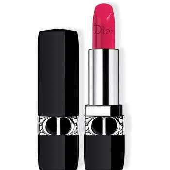 DIOR Rouge Dior trwała szminka flakon napełnialny odcień 766 Rose Harpers Satin 3,5 g