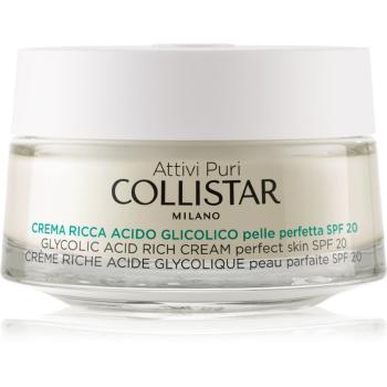 Collistar Attivi Puri Glycolic Acid Rich Cream odżywczy krem z efektem rozjaśniającym, przywracający gęstość skóry 50 ml