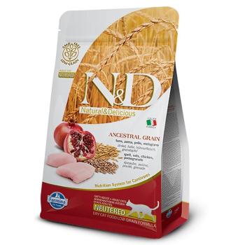 FARMINA N&amp;D Ancestral Grain chicken &amp; pomegranate Neutered 5 kg karma dla kotów po kastracji