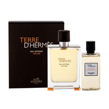 Hermes Terre d´Hermès Eau Intense Vétiver zestaw Edp 100 ml + Żel pod prysznic 80 ml dla mężczyzn Uszkodzone pudełko