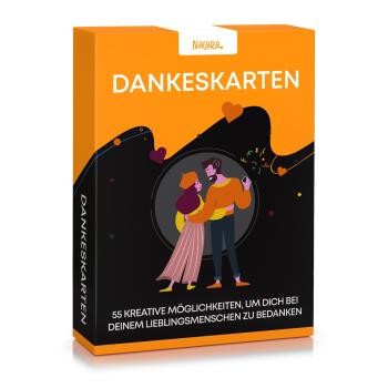 Spielehelden Dankeskarten/Karty z podziękowaniami, gra karciana dla par, 55 kreatywnych, romantycznych pomysłów, język niemiecki