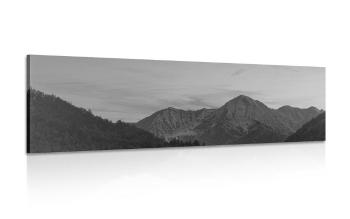 Obraz góry w wersji czarno-białej - 120x40