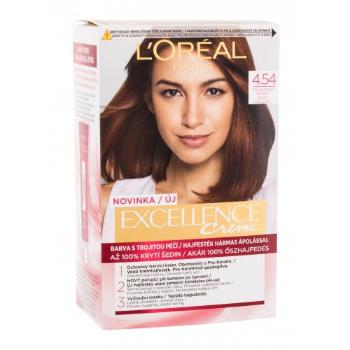 L'Oréal Paris Excellence Creme Triple Protection 48 ml farba do włosów dla kobiet Uszkodzone pudełko 4,54 Natural Dark Copper Mahogany