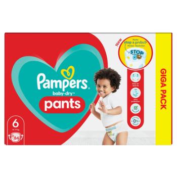 Pampers Baby Dry Pants, Gr.6 Extra Large , 15+kg, Giga Pack (1x 84 pieluchomajtki)