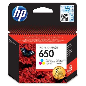 HP originální ink CZ102AE, HP 650, color, blistr, 200str., HP Deskjet Ink Advantage 2515 AiO, 3515 e-Ai0, 3545