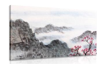 Obraz tradycyjne chińskie malarstwo pejzażowe - 120x80