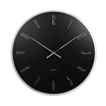 Karlsson KA5800BK Stylowy zegar ścienny, 40 cm