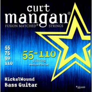 Curt Mangan 55-110 Nickel Wound Medium Plus Set 55110 Struny Do Gitary Basowej