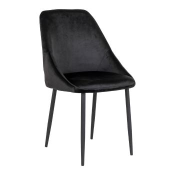 Czarne aksamitne krzesła zestaw 2 szt. Porto – House Nordic