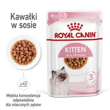 ROYAL CANIN Kitten Instinctive w sosie karma mokra w sosie dla kociąt do 12 miesiąca życia 85 g