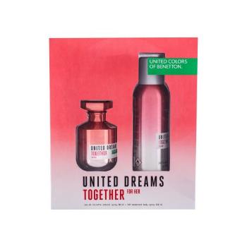 Benetton United Dreams Together zestaw Edt 80 ml + Dezodorant 150 ml dla kobiet Uszkodzone pudełko