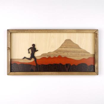 Drewniany obraz Kate Louise Running Man, 50x25 cm