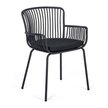 Zestaw 2 czarnych krzeseł ogrodowych Bonami Selection Elia