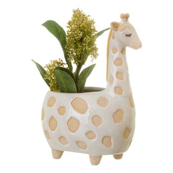 Biało-beżowa doniczka Sass & Belle Gina Giraffe, ø 7,5 cm