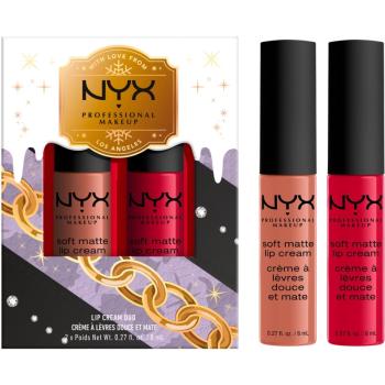 NYX Professional Makeup Limited Edition Xmass 2022 Mrs Claus Oh Deer Soft Matte Lip Cream Set zestaw do ust odcień 1 2x8 ml