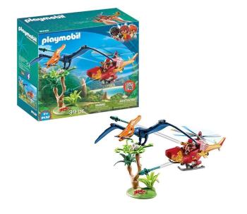 Playmobil - Dziecięcy zestaw do budowania helikoptera z Pterodactylem 39 szt.