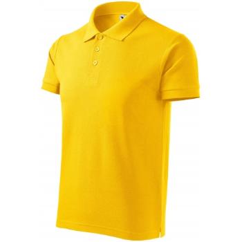 Męska koszulka polo wagi ciężkiej, żółty, 3XL
