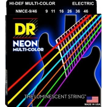 Dr Nmce 9-46 Neon Multi-color Struny Gitara Elektryczna