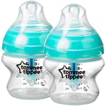 Tommee Tippee C2N Closer to Nature Advanced butelka dla noworodka i niemowlęcia podwójne opakowanie antykolkowy 0m+ 2x150 szt.