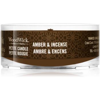 Woodwick Amber & Incense sampler z drewnianym knotem 31 g