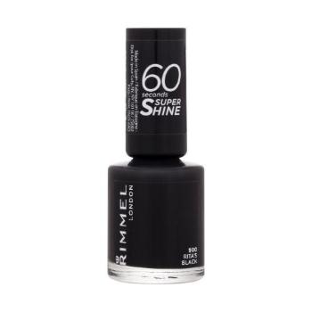 Rimmel London 60 Seconds Super Shine 8 ml lakier do paznokci dla kobiet 900 Rita´s Black