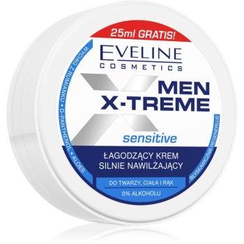 Eveline Cosmetics Men X-Treme Sensitive kojący krem nawilżający do twarzy, rąk i ciała 100 ml
