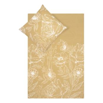 Żółta pościel z perkalu bawełnianego 200x135 cm Keno – Westwing Collection