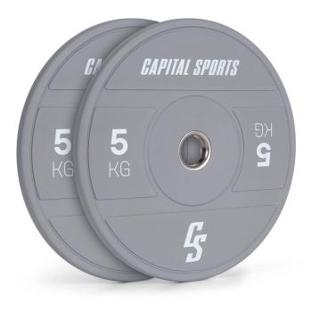 Capital Sports Nipton 2021, obciążenia, 2 x 5 kg, 54 mm, twarda guma