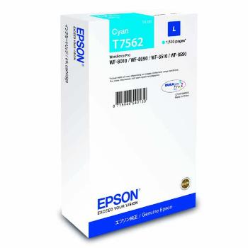 Epson originální ink C13T756240, T7562, L, cyan, 1500str., 14ml, 1ks, Epson WorkForce Pro WF-8590DWF