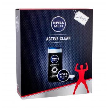 Nivea Men Active Clean zestaw Żel pod prysznic 250 ml + Uniwersalny krem Men Creme 75 ml dla mężczyzn
