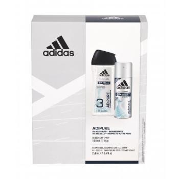 Adidas Adipure 48h zestaw Dezodorant 150 ml + żel pod prysznic 250 ml dla mężczyzn Uszkodzone pudełko