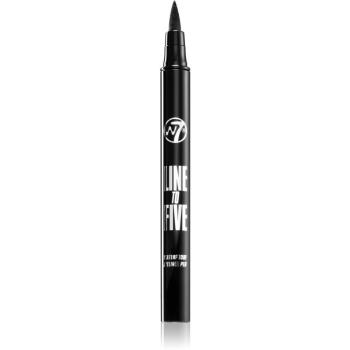 W7 Cosmetics Line To Five eyeliner w pisaku wodoodporne odcień Black 1.2 ml
