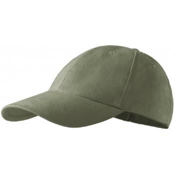 6-panelowa czapka z daszkiem, khaki, nastawny