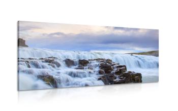 Obraz wodospady islandzkie - 120x60