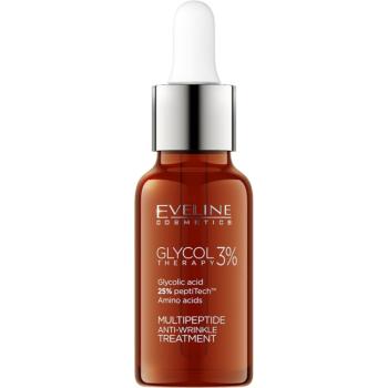 Eveline Cosmetics Glycol Therapy serum do twarzy redukujące oznaki starzenia z peptydami 18 ml