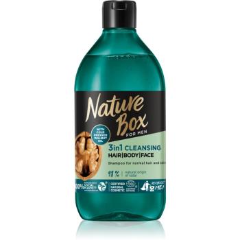 Nature Box Walnut oczyszczający żel pod prysznic do twarzy, ciała i włosów dla mężczyzn 385 ml