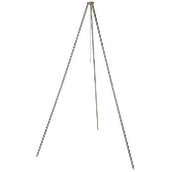 Żelazny trójnóg z łańcuszkiem i hakiem do kociołka / patelnia grillowa, 1,9 m