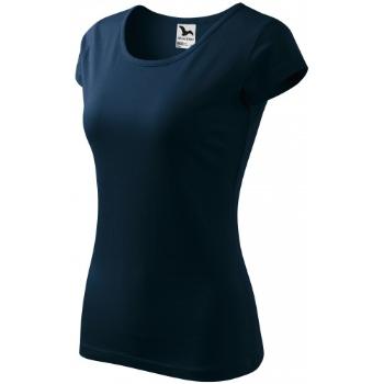 Koszulka damska z bardzo krótkimi rękawami, ciemny niebieski, XS