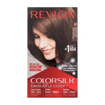 Revlon Colorsilk Beautiful Color farba do włosów Farba do włosów 59,1 ml + aktywator 59,1 ml+ odżywka 11,8 ml + rękawiczki W 47 Medium Rich Brown
