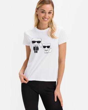 Karl Lagerfeld Ikonik Karl & Choupette Koszulka Biały