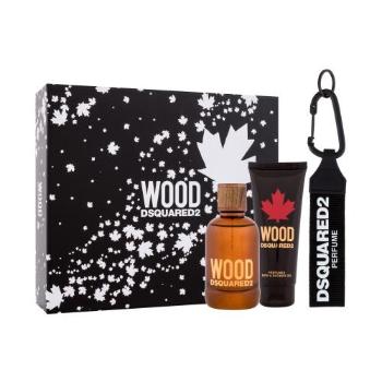 Dsquared2 Wood zestaw Edt 100 ml + Żel pod prysznic 100 ml + Breloczek dla mężczyzn