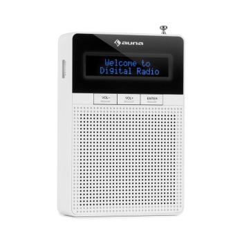 Auna DigiPlug DAB Radio gniazdkowe, DAB+, FM/PLL, BT, wyświetlacz LCD, kolor biały