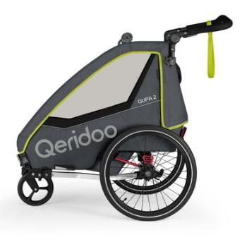 Qeridoo ® Przyczepka rowerowa QUPA 2 Lime