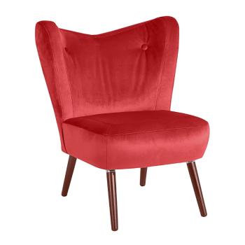 Czerwony fotel Max Winzer Sari Velvet