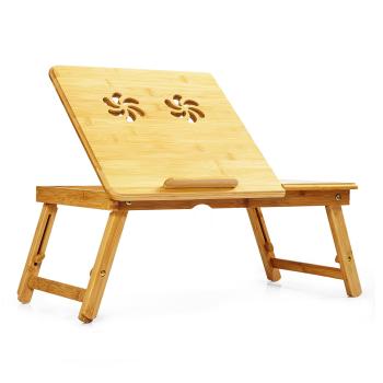 Blumfeldt Podstawka pod laptopa, stolik, otwory wentylacyjne, regulacja wysokości, 58 × 23 × 29 cm, bambus